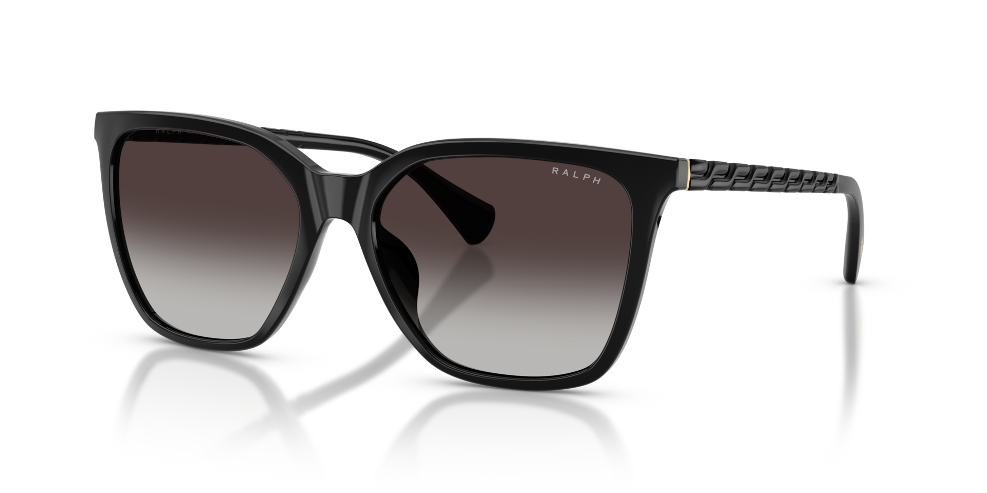 RA5328U Schwarz glänzend KunststoffSunglass Frames von B24, Dreiviertelansicht