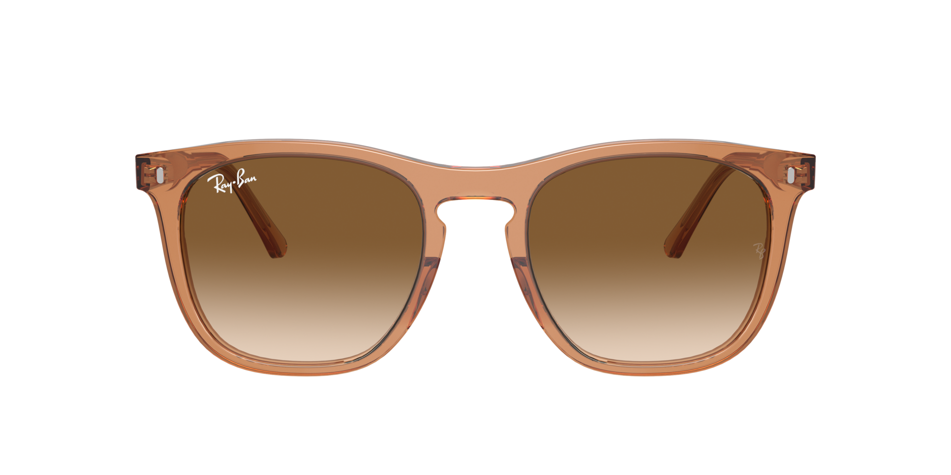RB2210 Transparant bruin KunststofSunglass Frames van B24, met getinte lenzen