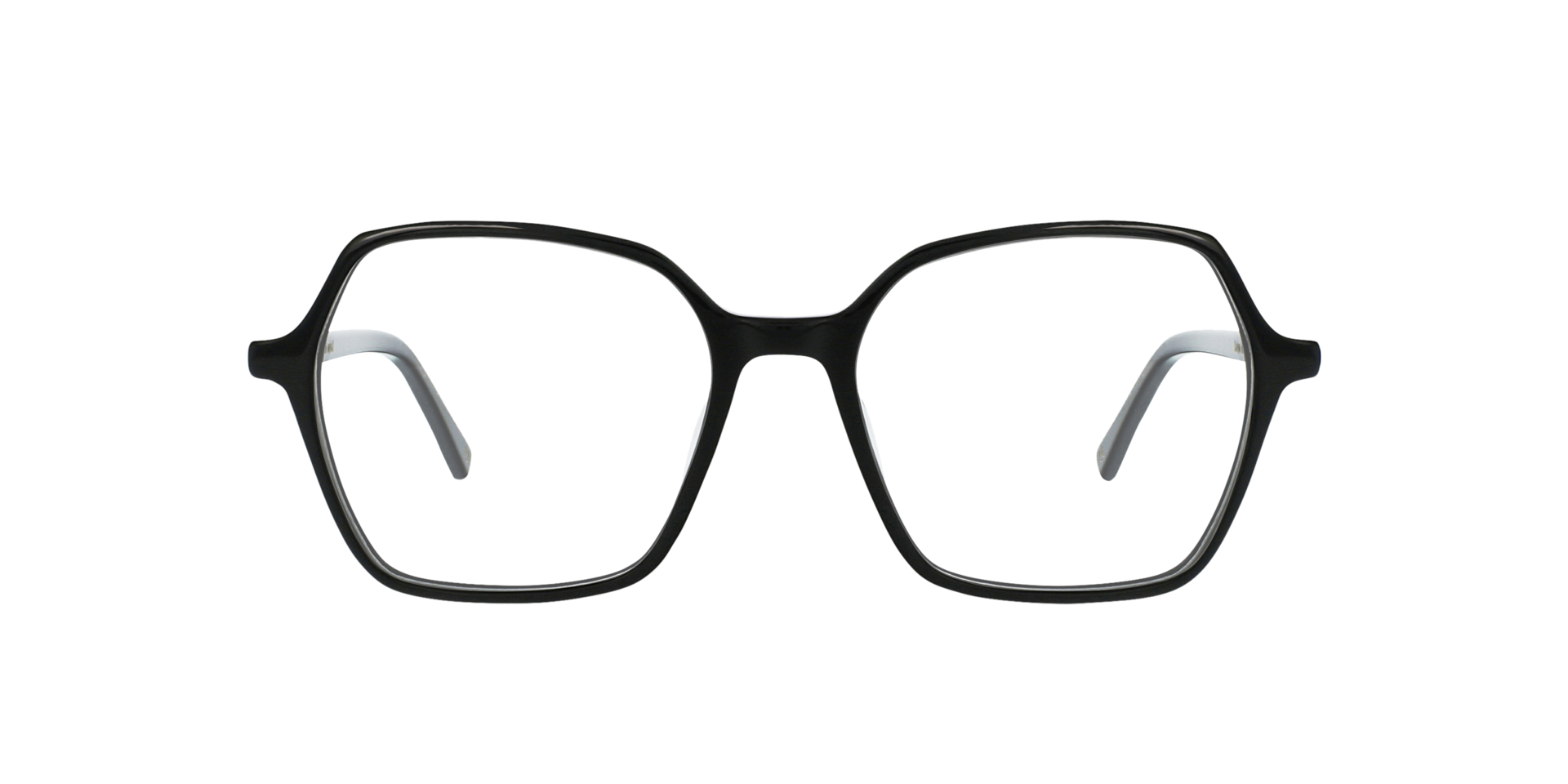 Dalya Jet Black AcetatEyeglass Frames von B24, Vorderansicht