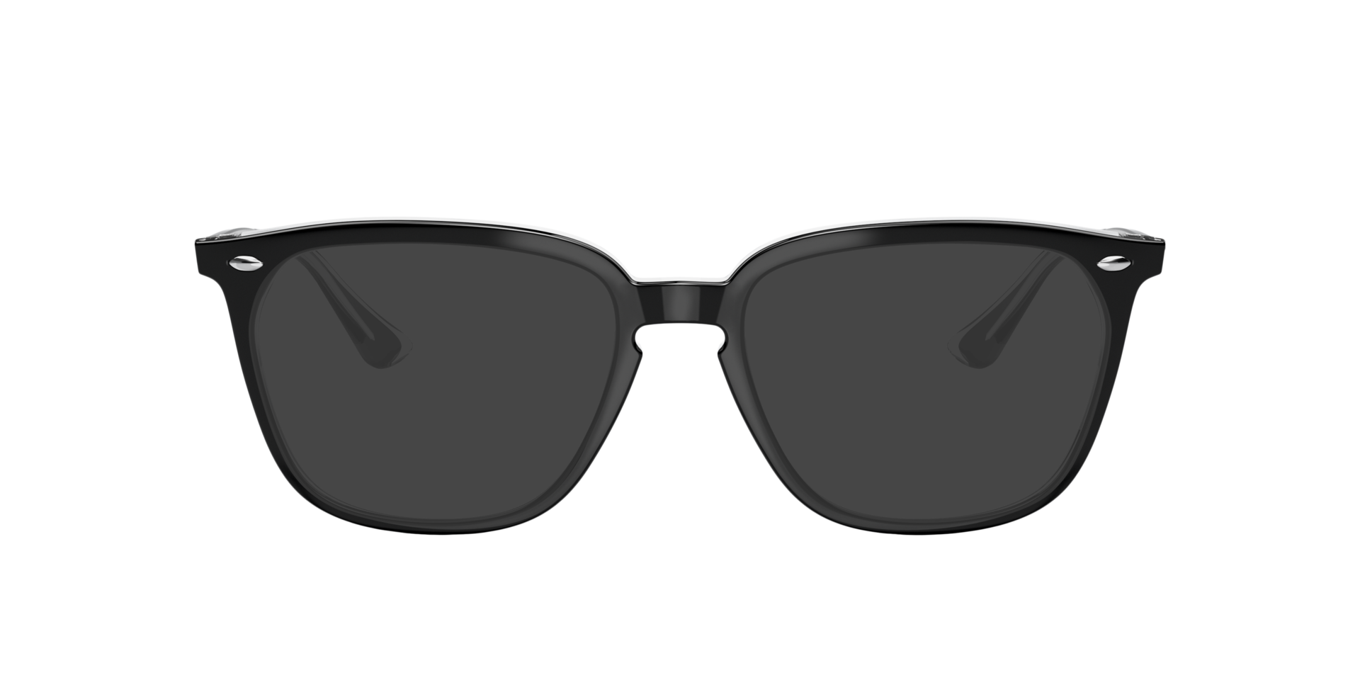 RB4362V Schwarz auf Transparent AcetatEyeglass Frames von B24, mit getönten Gläsern