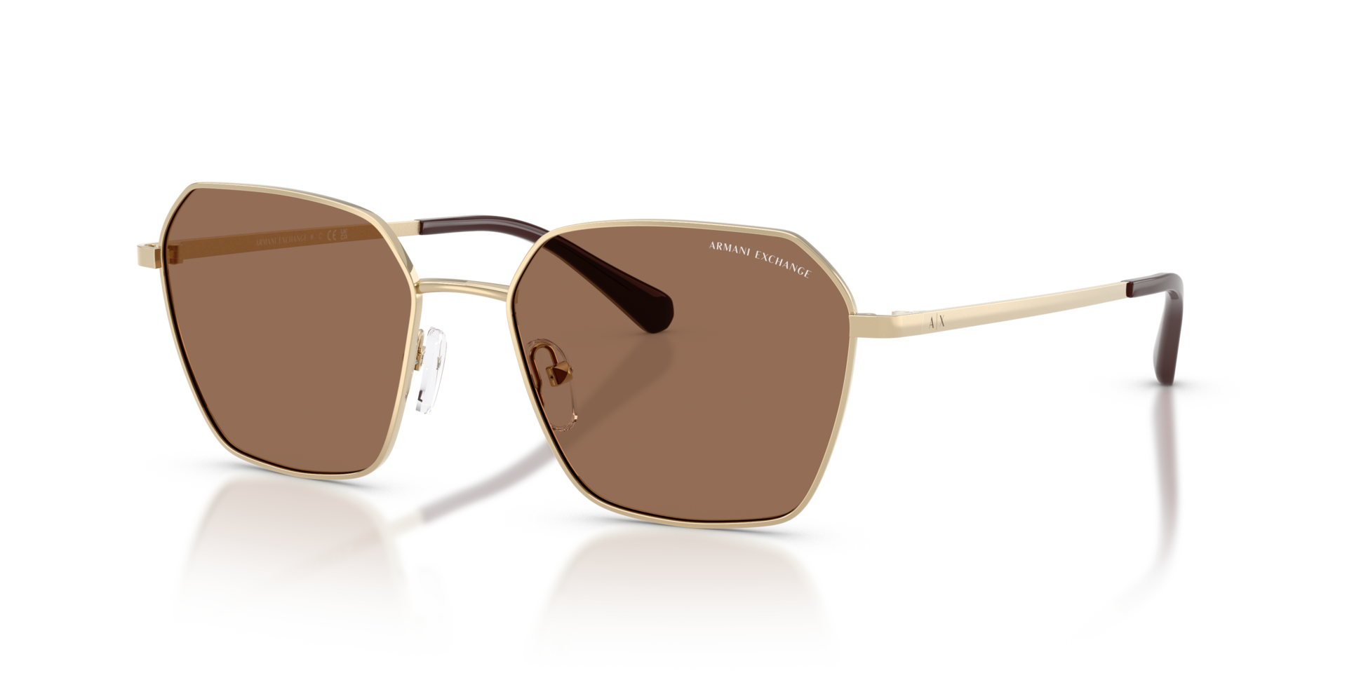 AX2062S Glänzendes Hellgold MetallSunglass Frames von B24, Dreiviertelansicht