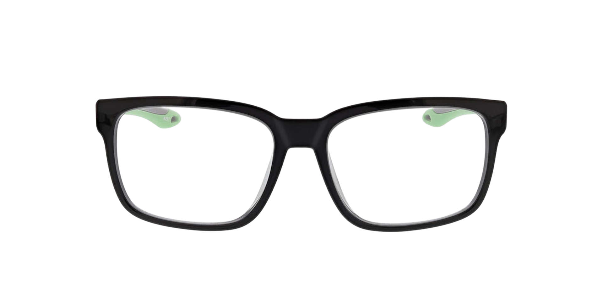 Dynamic Zwart & Groen KunststofEyeglass Frames van B24, Vooraanzicht