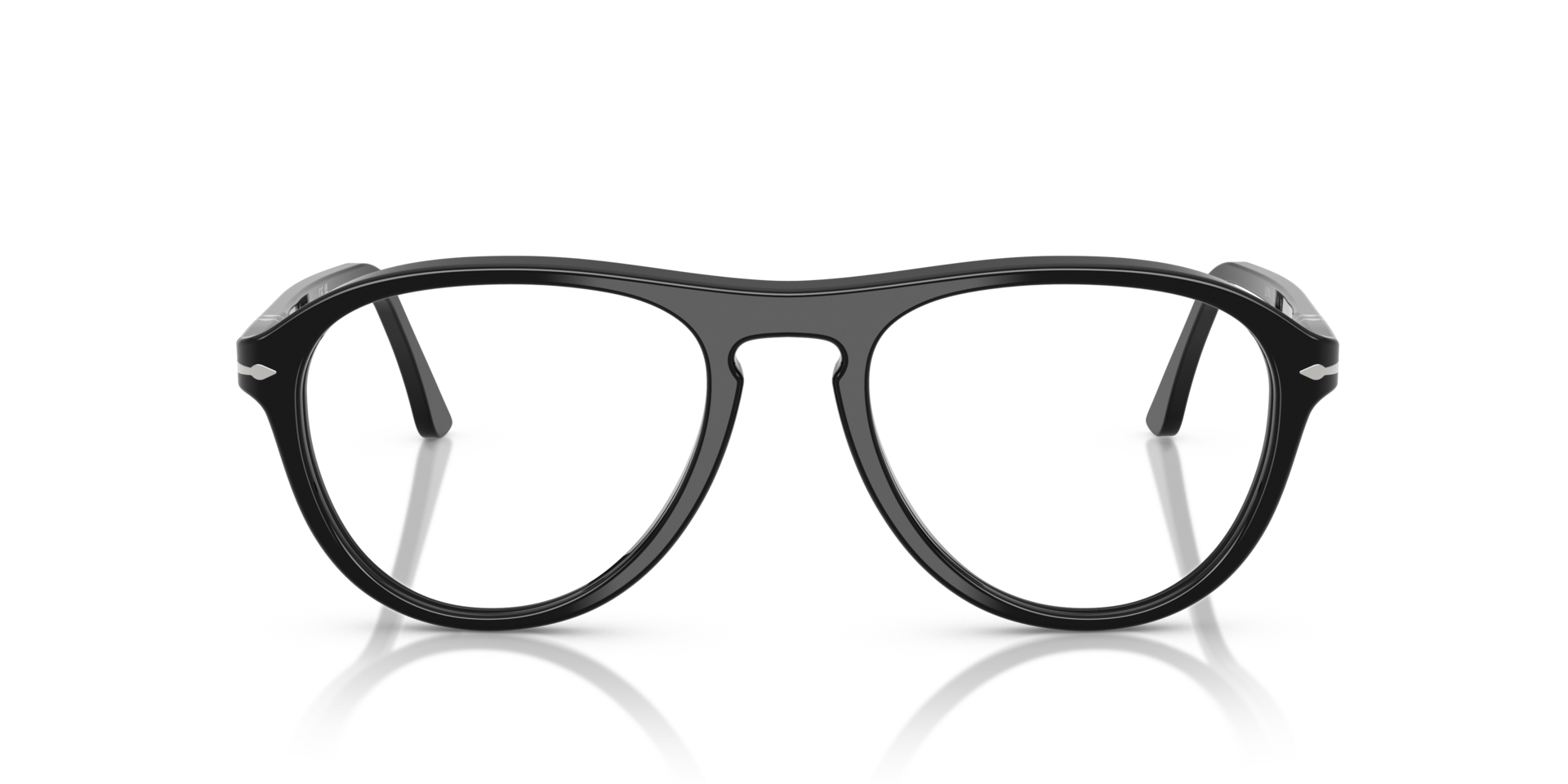 PO3371V Schwarz AcetatEyeglass Frames von B24, Vorderansicht