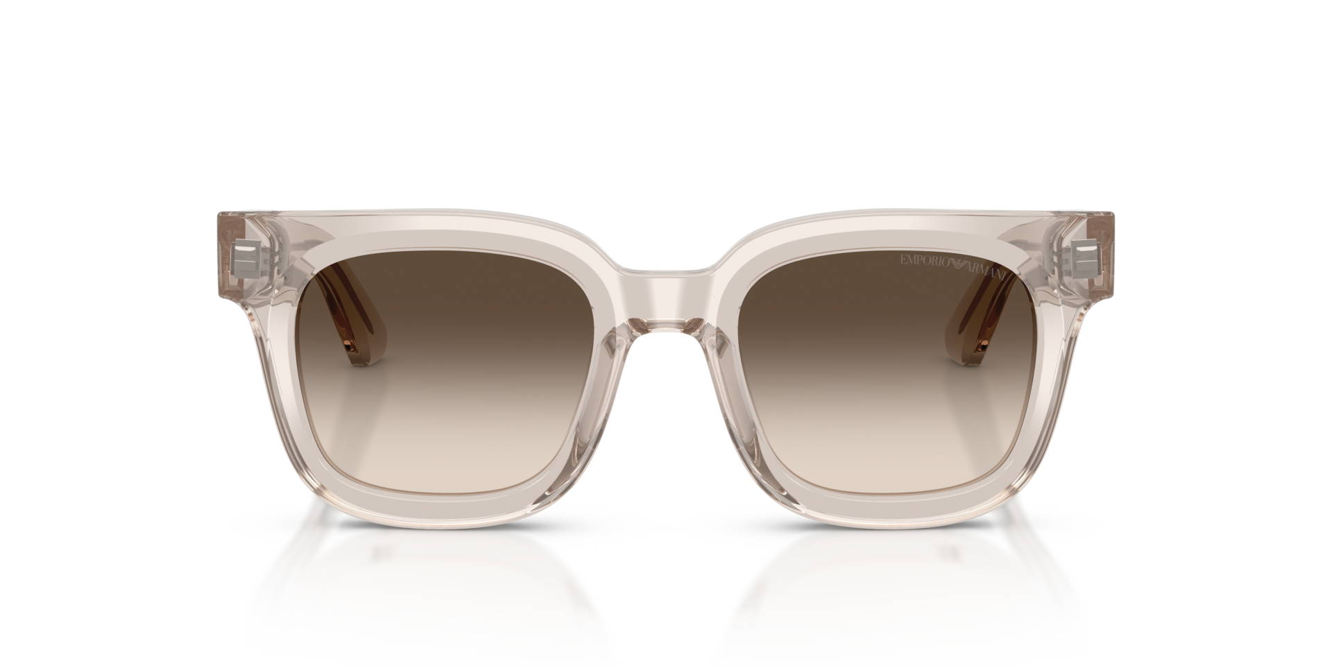 EA4271 Glanzend transparant toendra AcetaatSunglass Frames van B24, Vooraanzicht