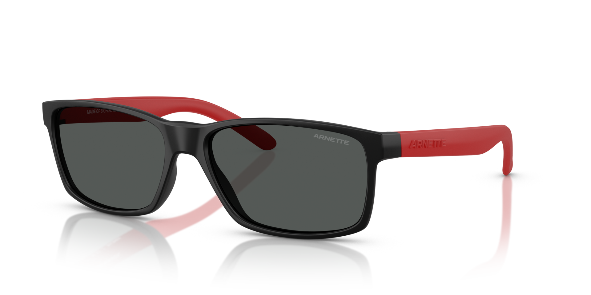 AN4185 Matzwart KunststofSunglass Frames van B24, Hoekweergave