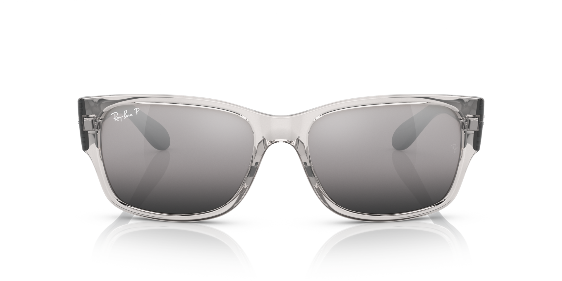 RB4388 Grau transparent KunststoffSunglass Frames von B24, Vorderansicht