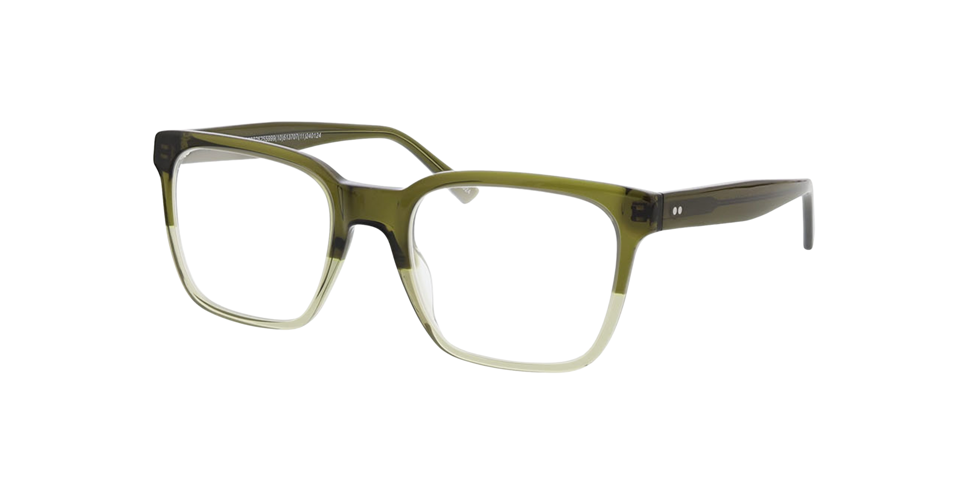 Atlanta Gradiënt groen AcetaatEyeglass Frames van B24, Hoekweergave