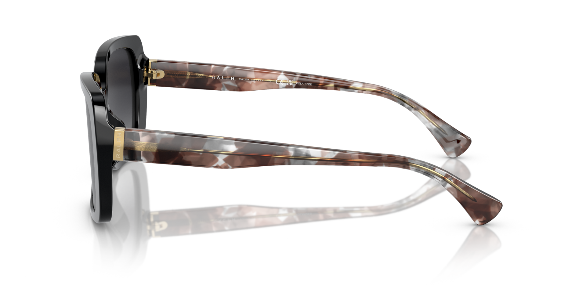 RA5298U Glanzend zwart AcetaatSunglass Frames van B24, Zijaanzicht