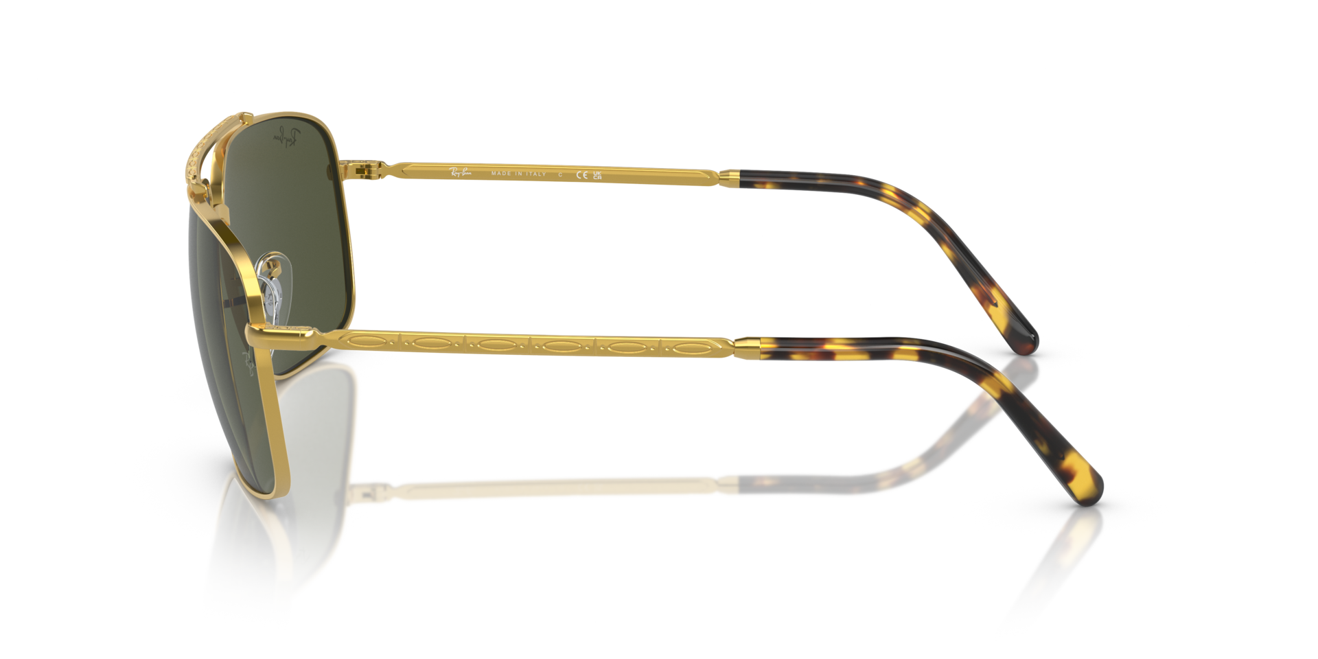 RB3796 Goud MetaalSunglass Frames van B24, Zijaanzicht