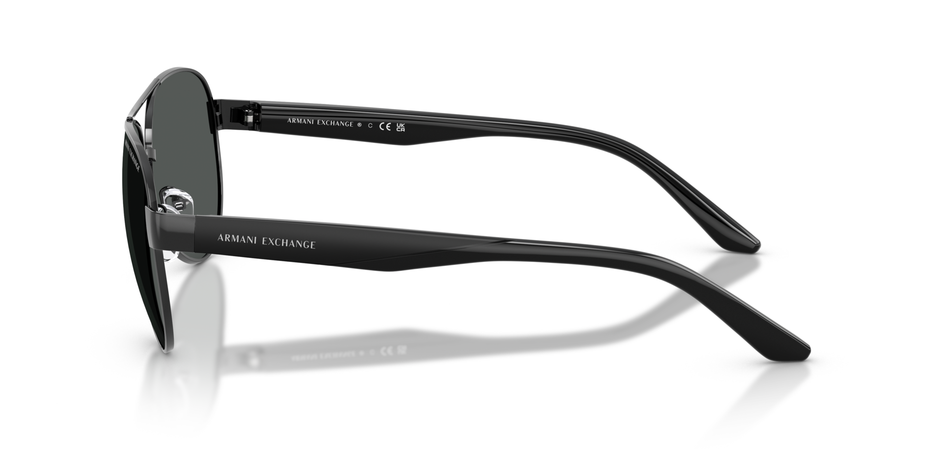 AX2034S Schwarz glänzend MetallSunglass Frames von B24, Seitenansicht