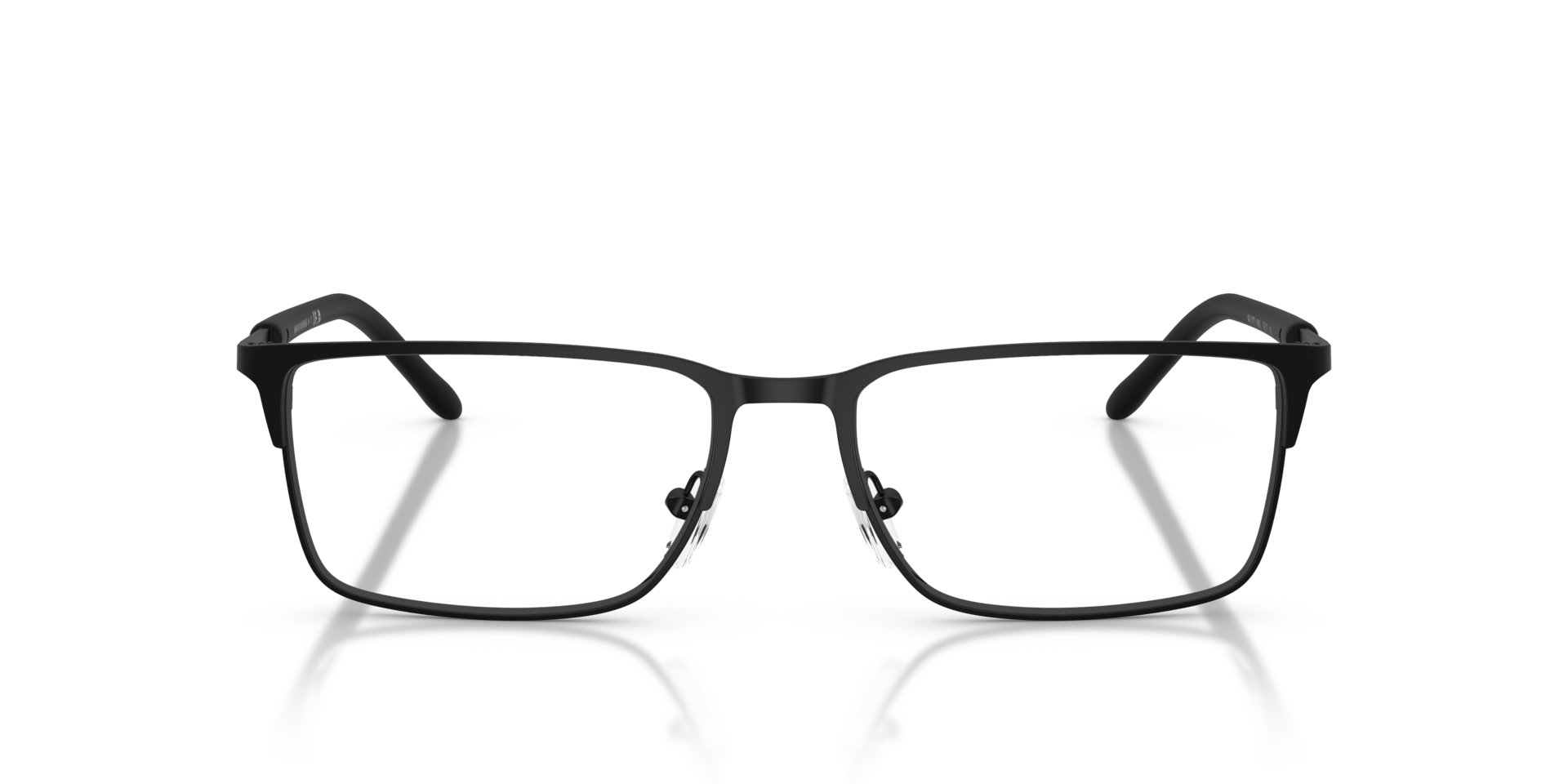 AX1073 Matzwart MetaalEyeglass Frames van B24, Vooraanzicht