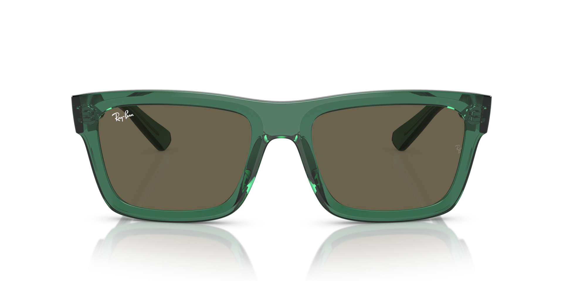RB4396 Transparent Grün KunststoffSunglass Frames von B24, Vorderansicht