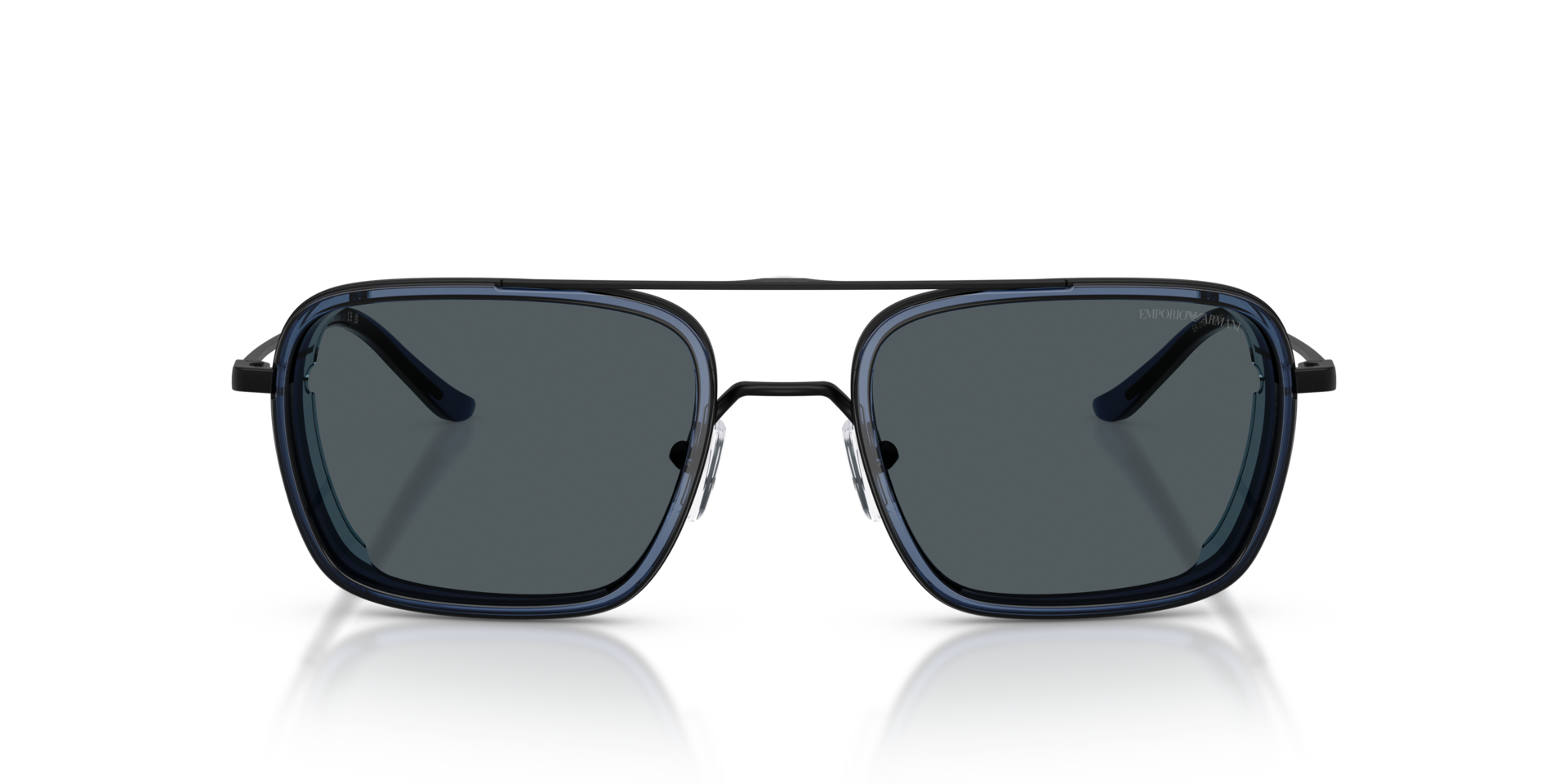 EA2162 Matzwart MetaalSunglass Frames van B24, Vooraanzicht