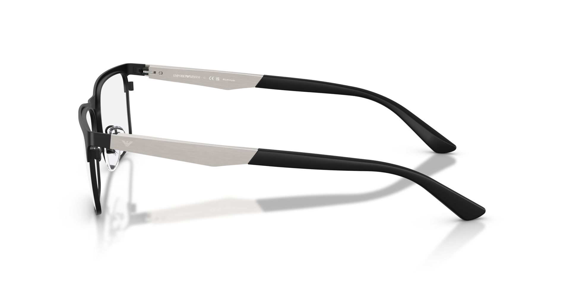 EA1183 Matt Schwarz MetallEyeglass Frames von B24, Seitenansicht