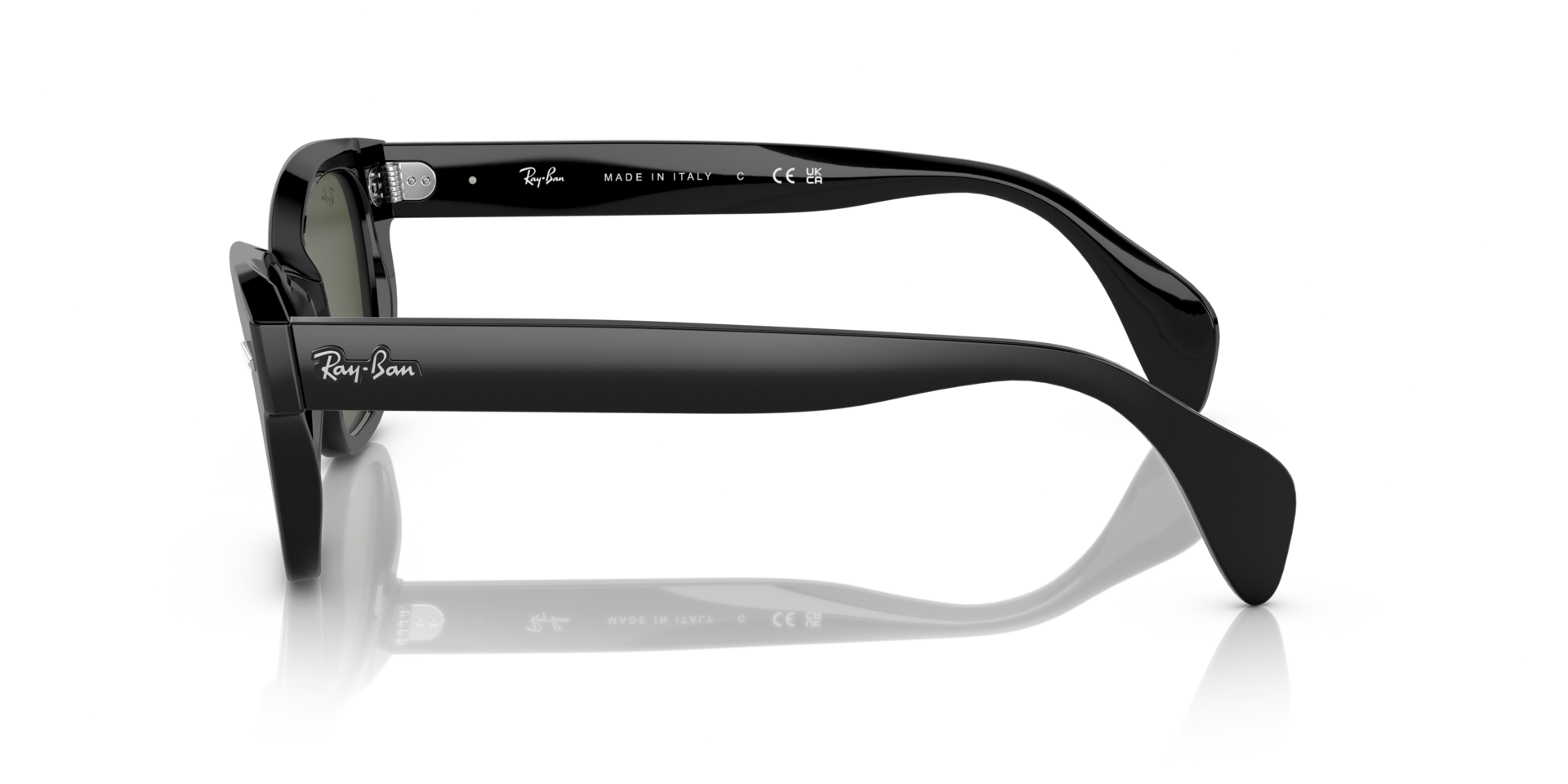 RB0880S Zwart KunststofSunglass Frames van B24, Zijaanzicht