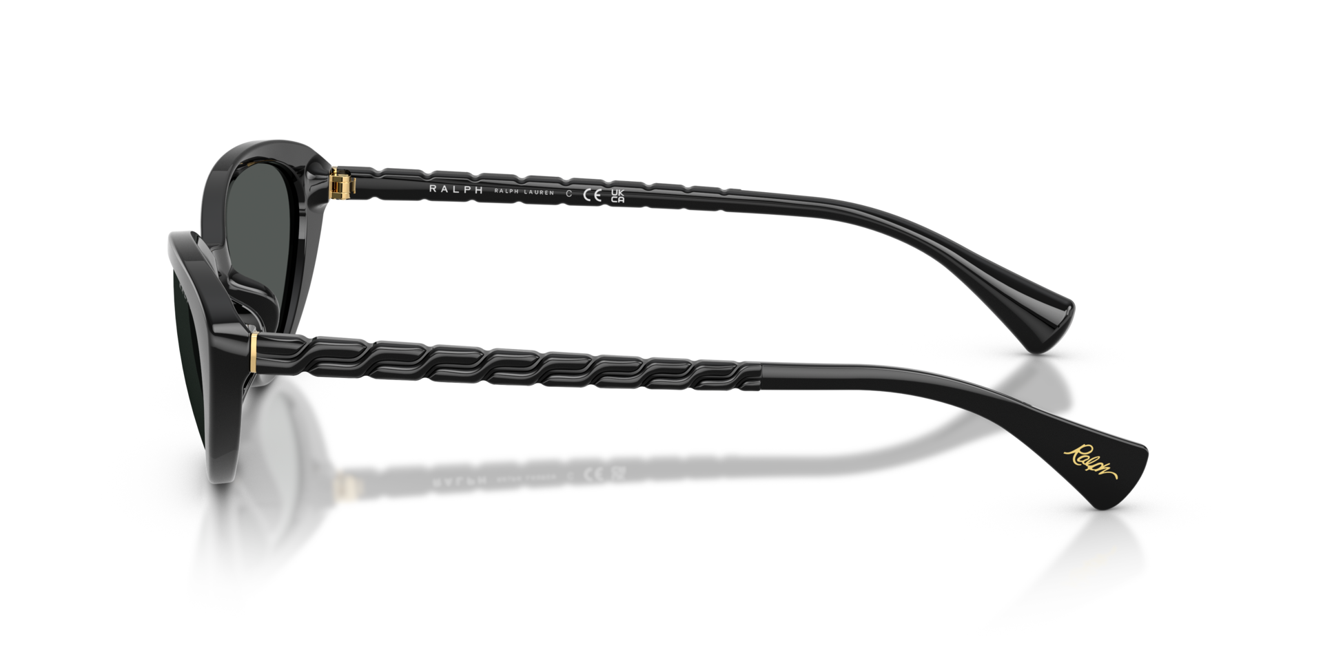 RA5338U Schwarz glänzend KunststoffSunglass Frames von B24, Seitenansicht