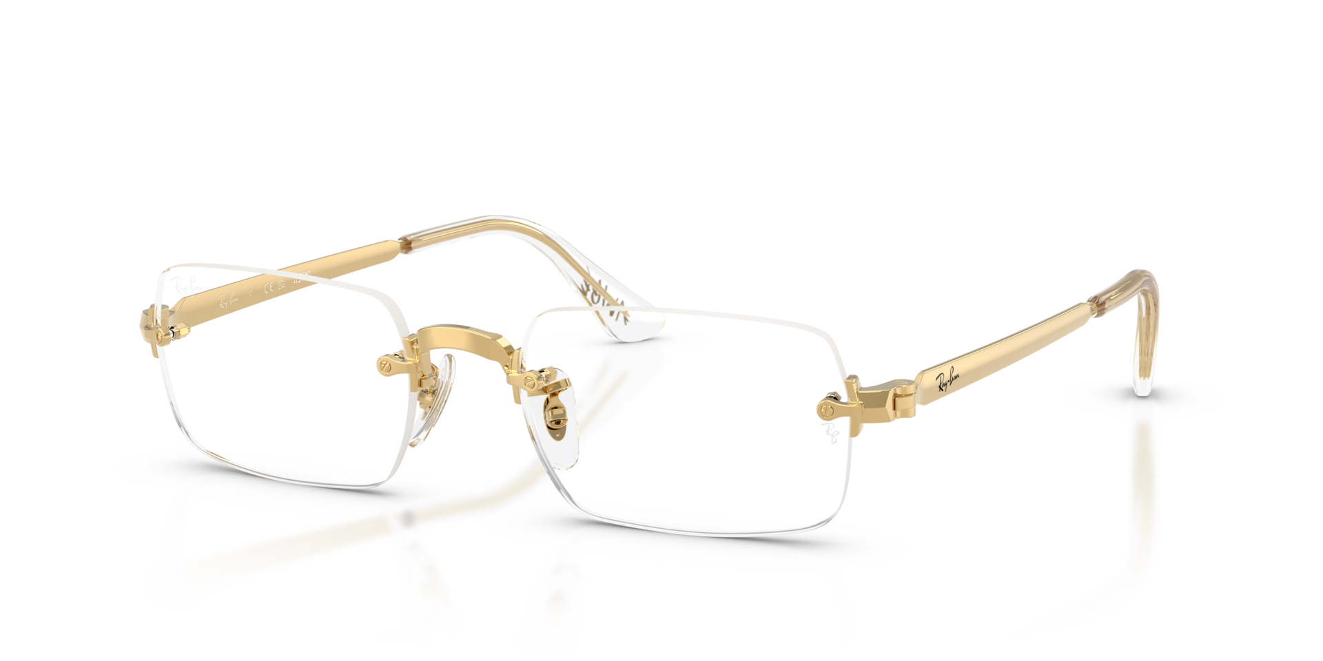 RB3928V Arista Gold MetallEyeglass Frames von B24, Dreiviertelansicht