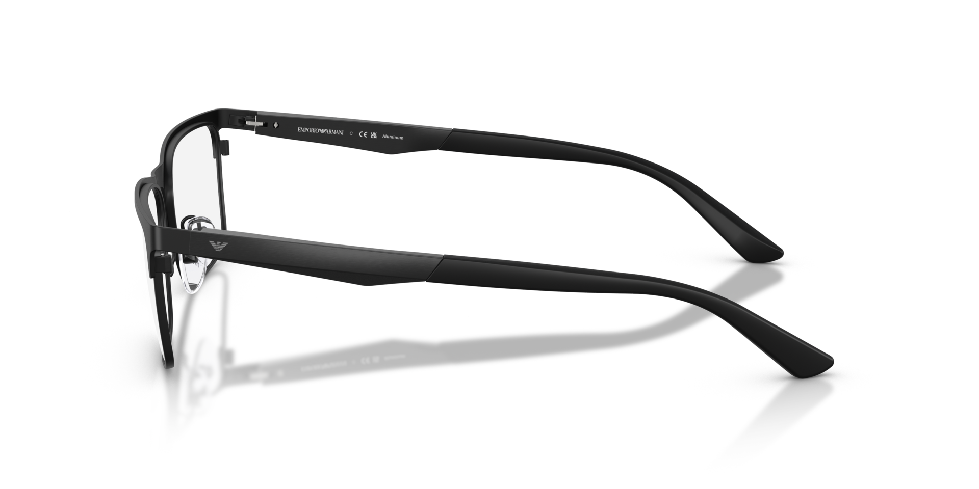 EA1183 Matt Schwarz MetallEyeglass Frames von B24, Seitenansicht