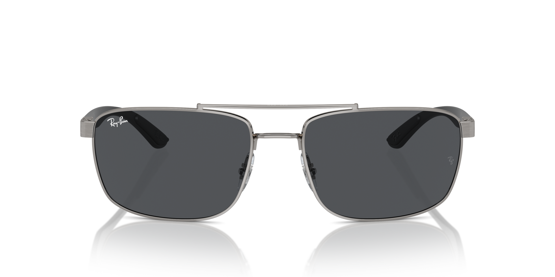 RB3737 Staalgrijs MetaalSunglass Frames van B24, Vooraanzicht