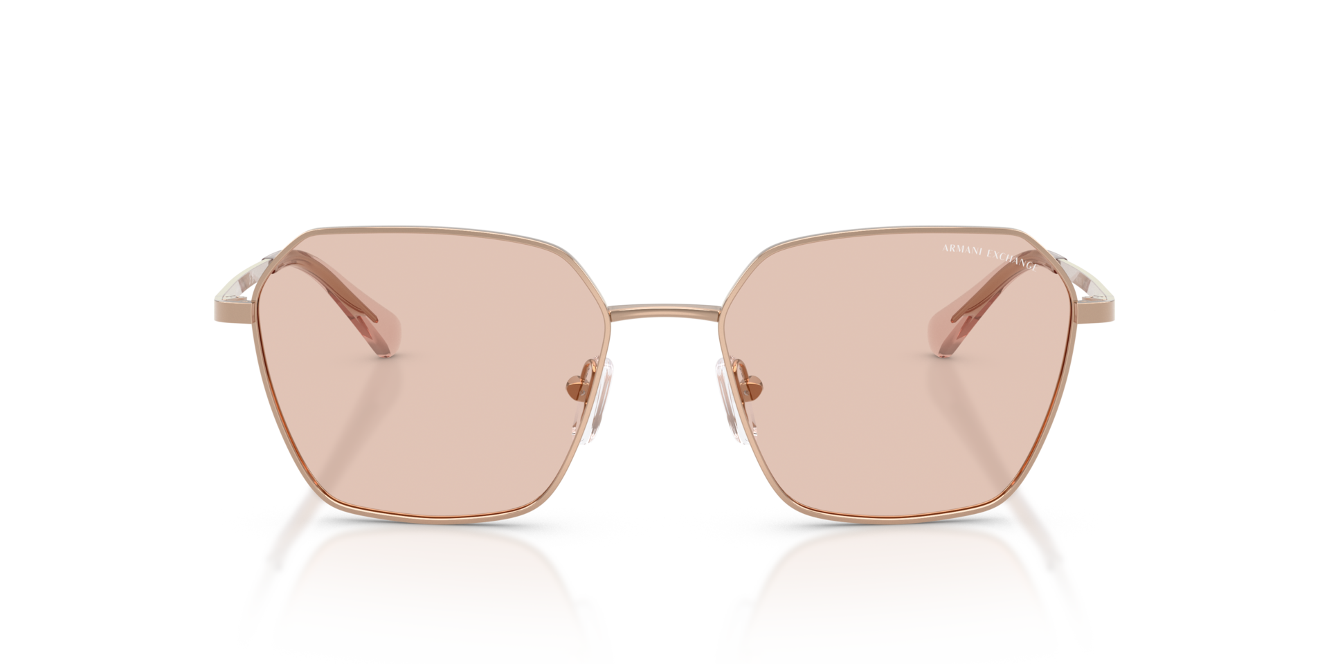 AX2062S Glänzendes Rose Gold MetallSunglass Frames von B24, Vorderansicht