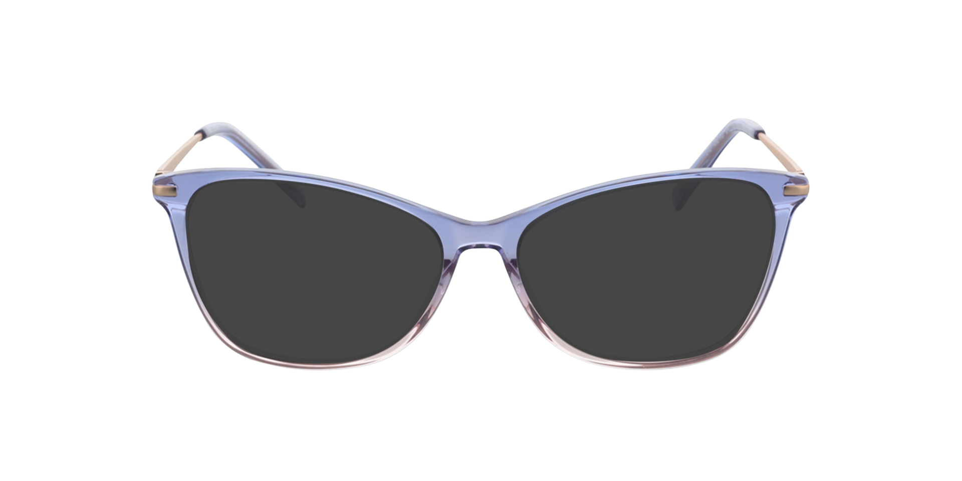 Emily Paars  &  roze  &  roze goud AcetaatEyeglass Frames van B24, met getinte lenzen