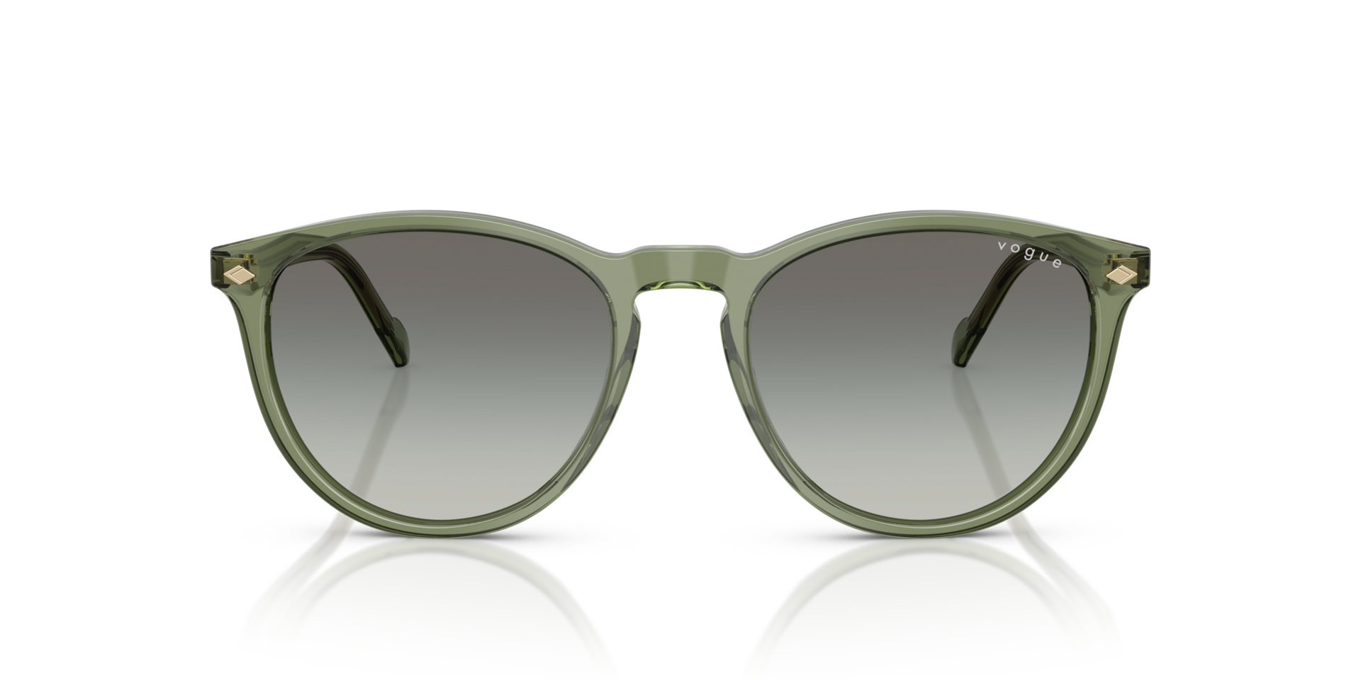VO5599S Transparent Grün AcetatSunglass Frames von B24, Vorderansicht