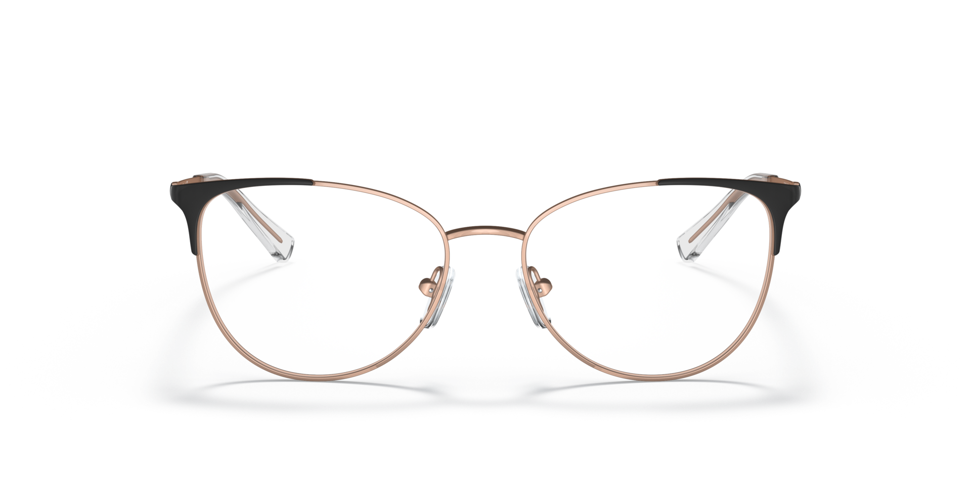 AX1034 Matte Rose Gold And Black MetallEyeglass Frames von B24, Vorderansicht