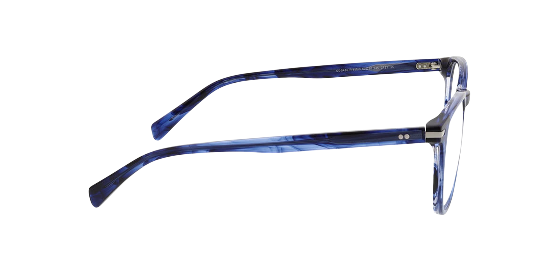 Preston Gevlekt blauw AcetaatEyeglass Frames van B24, Zijaanzicht
