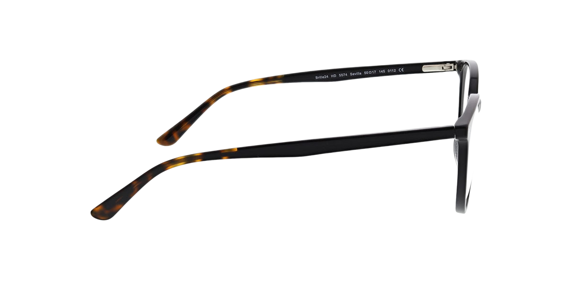 Sevilla Schwarz AcetatEyeglass Frames von B24, Seitenansicht