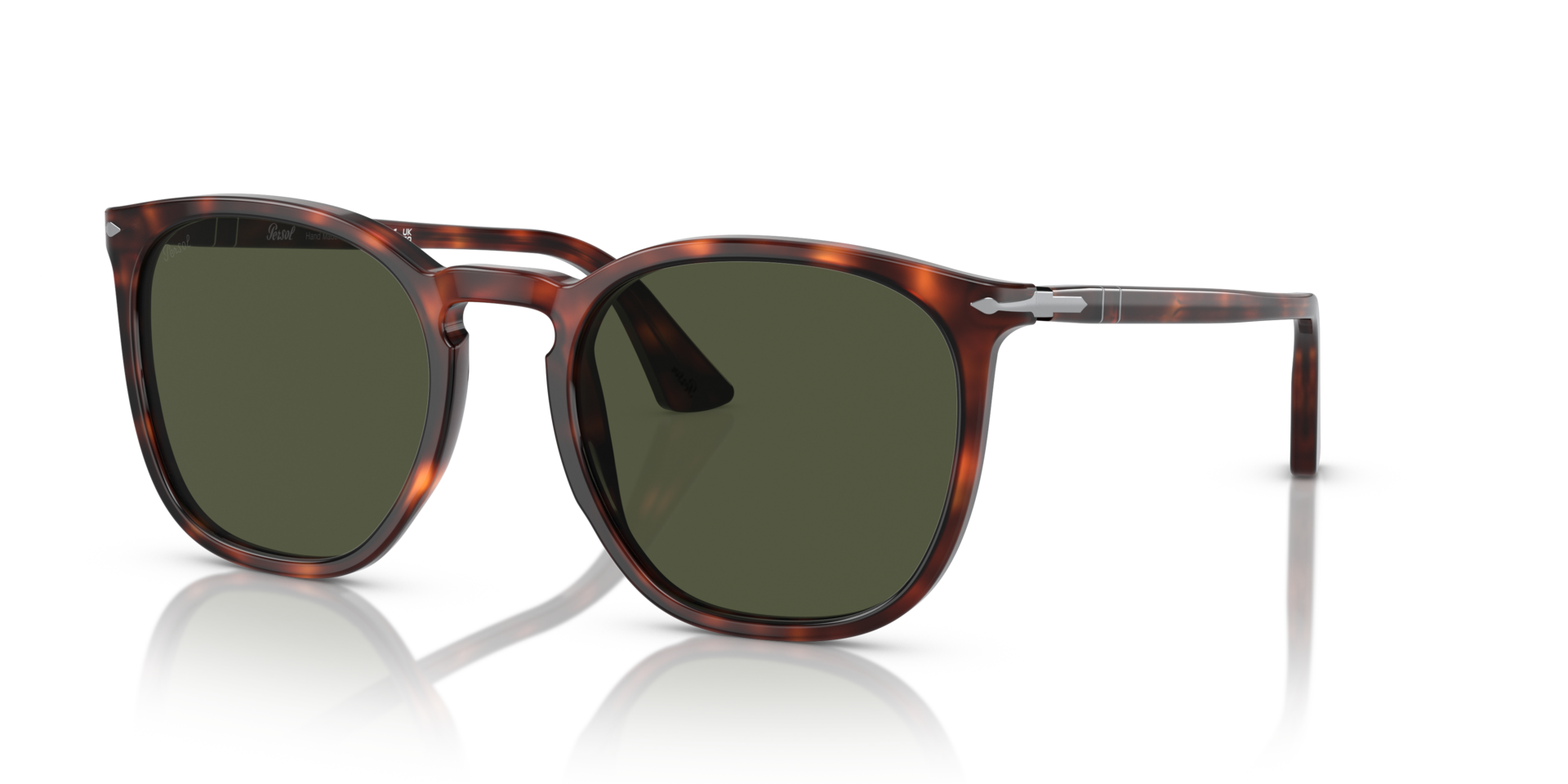 PO3316S Havana AcetaatSunglass Frames van B24, Hoekweergave