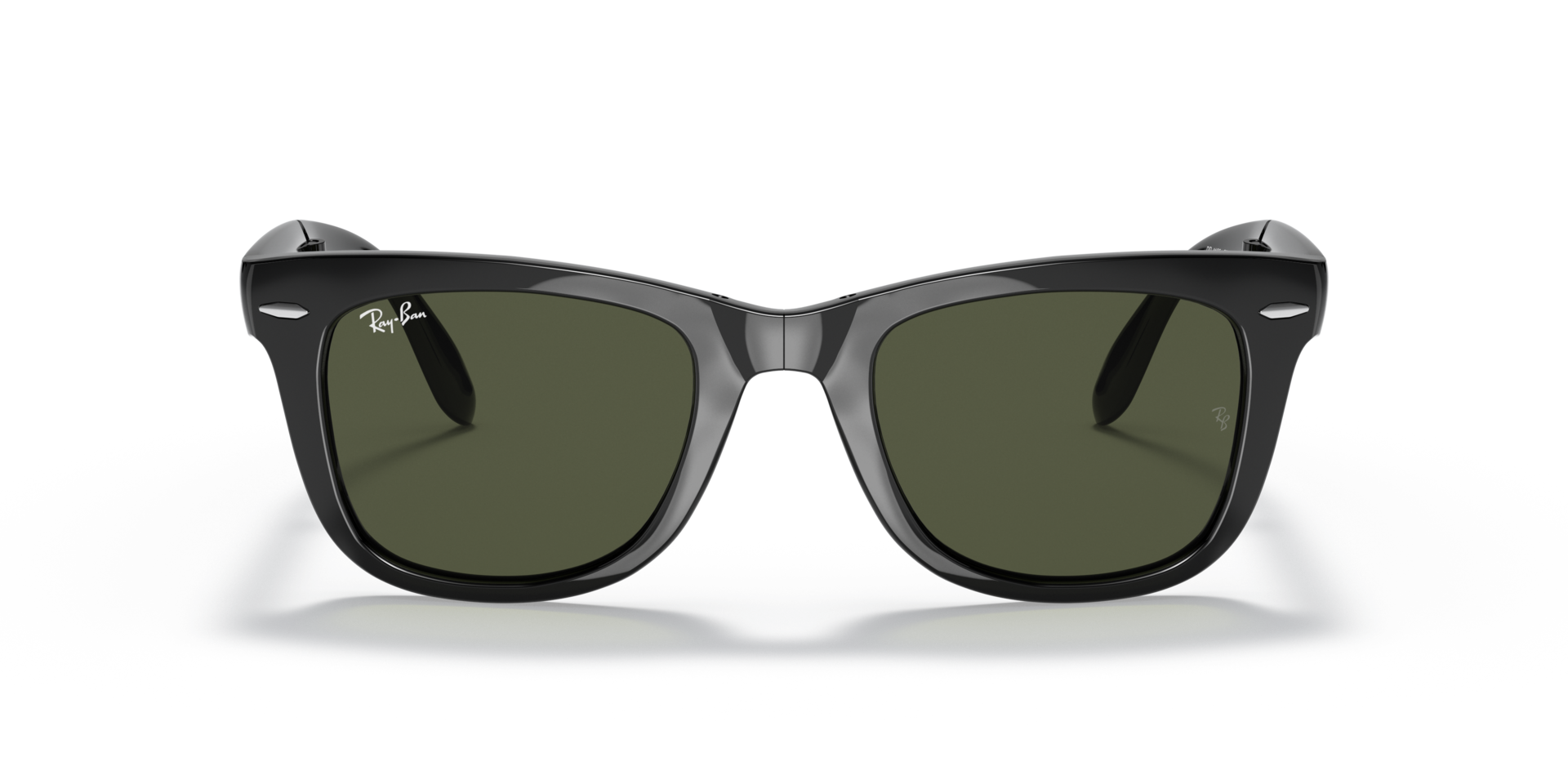 Wayfarer Folding Classic Schwarz KunststoffSunglass Frames von B24, Vorderansicht