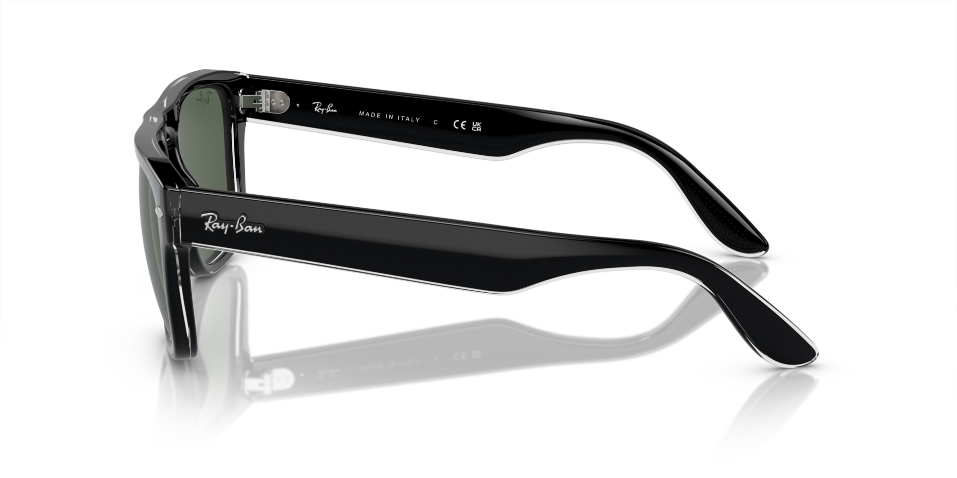 RB4407 Zwart transparant KunststofSunglass Frames van B24, Zijaanzicht