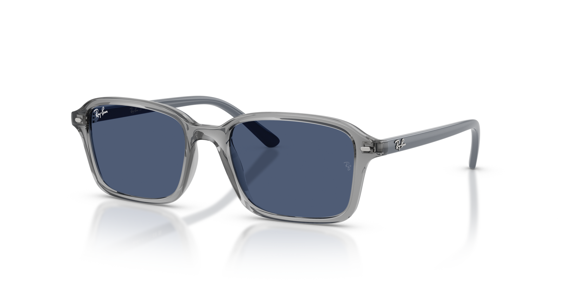RB9131S Grau transparent KunststoffSunglass Frames von B24, Dreiviertelansicht