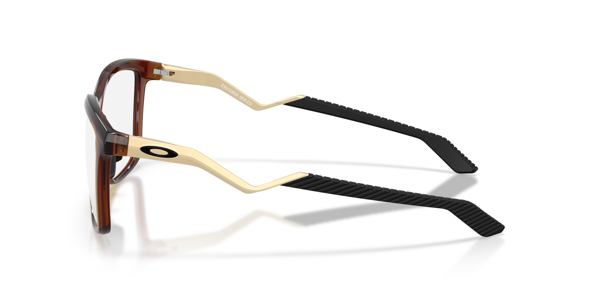 Kylian Mbappé Signature Series Enigma Mass Dark Amber KunststofEyeglass Frames van B24, Zijaanzicht