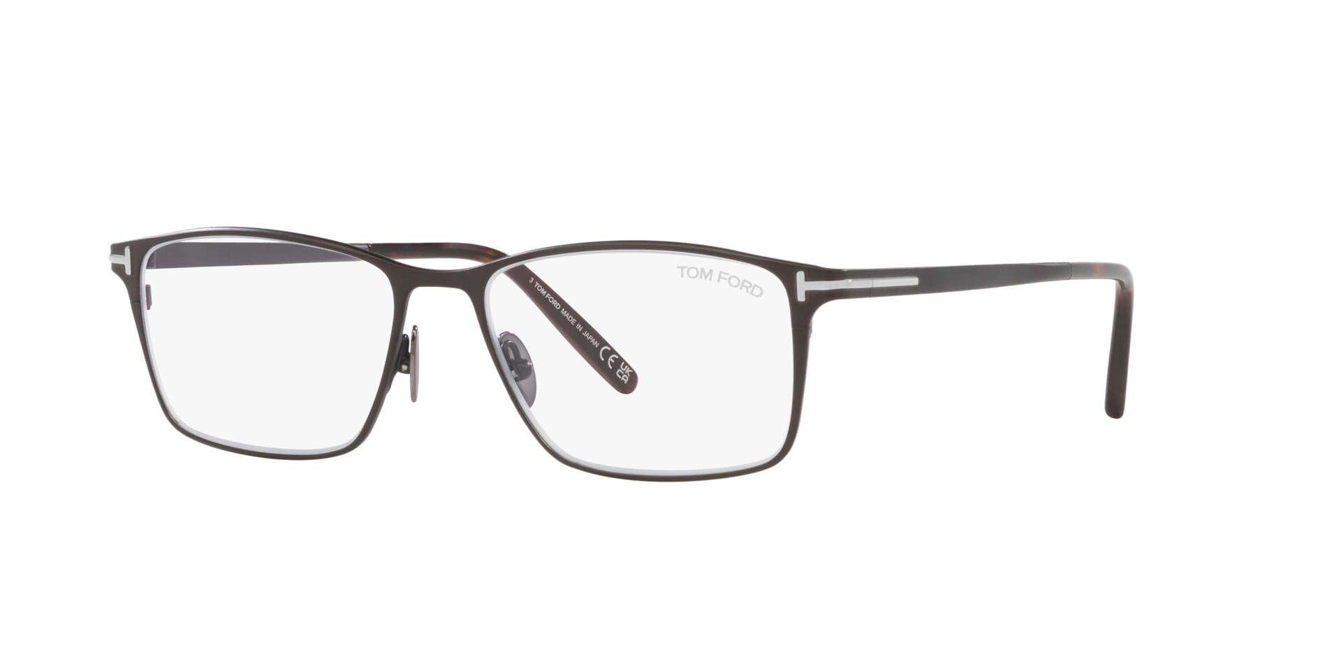FT5935-B Gunmetal Matte TitanEyeglass Frames von B24, Dreiviertelansicht
