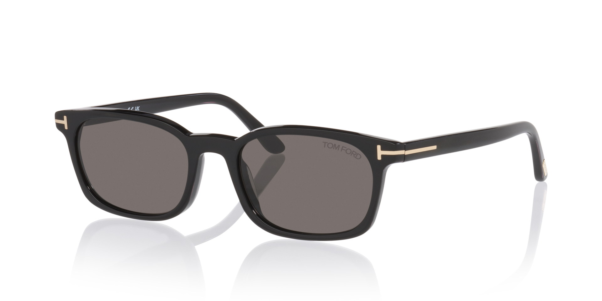Miles-02 Zwart glanzend AcetaatSunglass Frames van B24, Hoekweergave