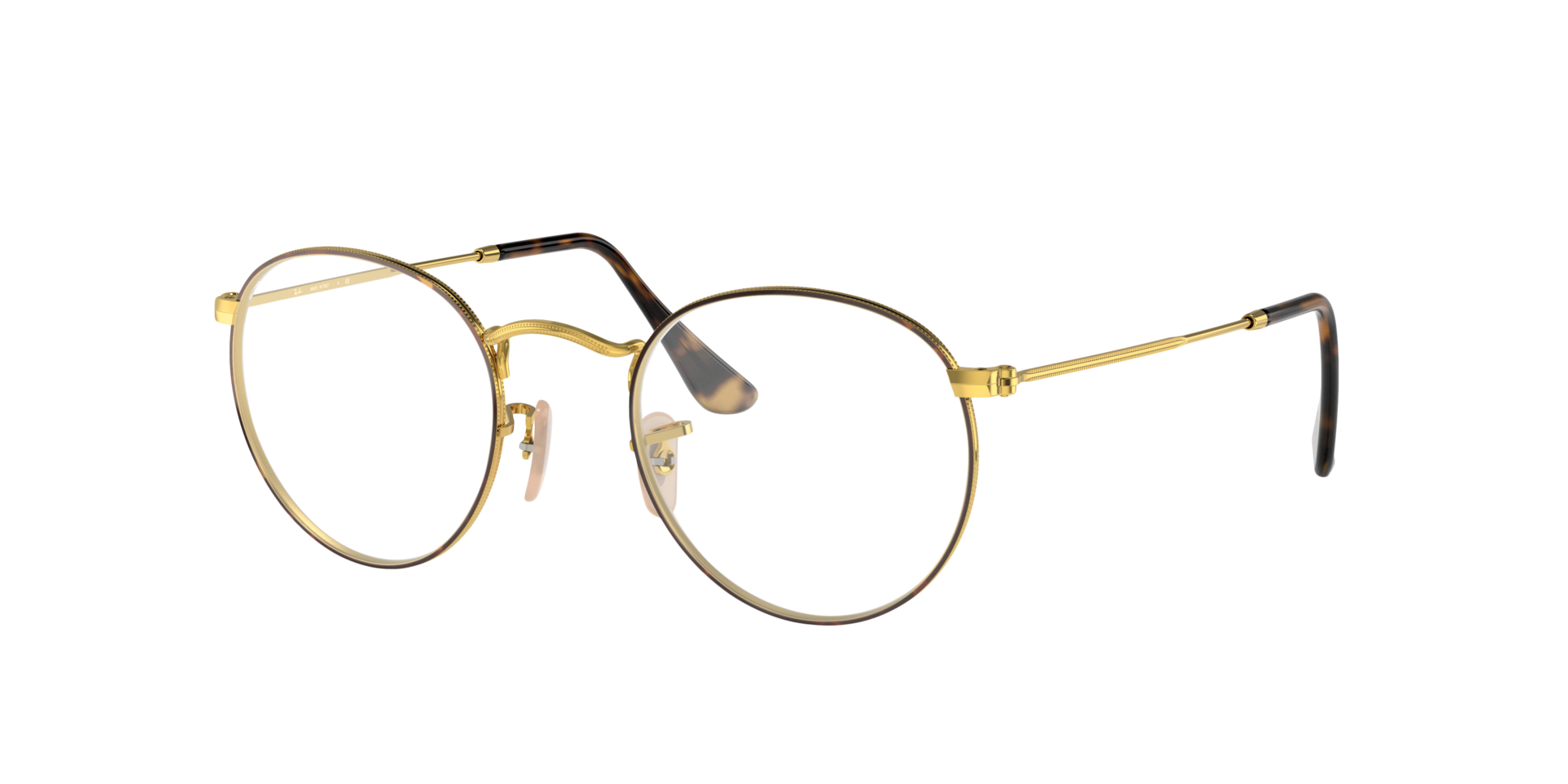 RB3447V Havana op goud MetaalEyeglass Frames van B24, Hoekweergave