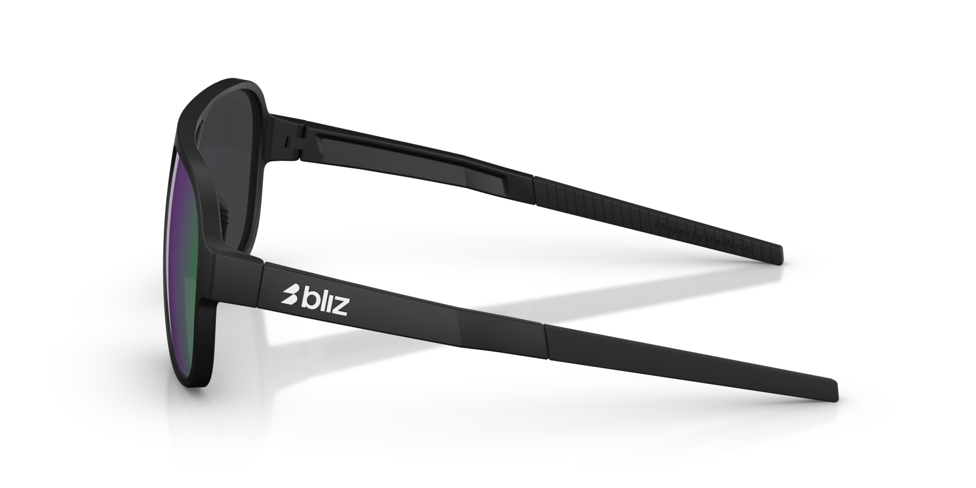 ZB7024 Matt Schwarz KunststoffSunglass Frames von B24, Seitenansicht