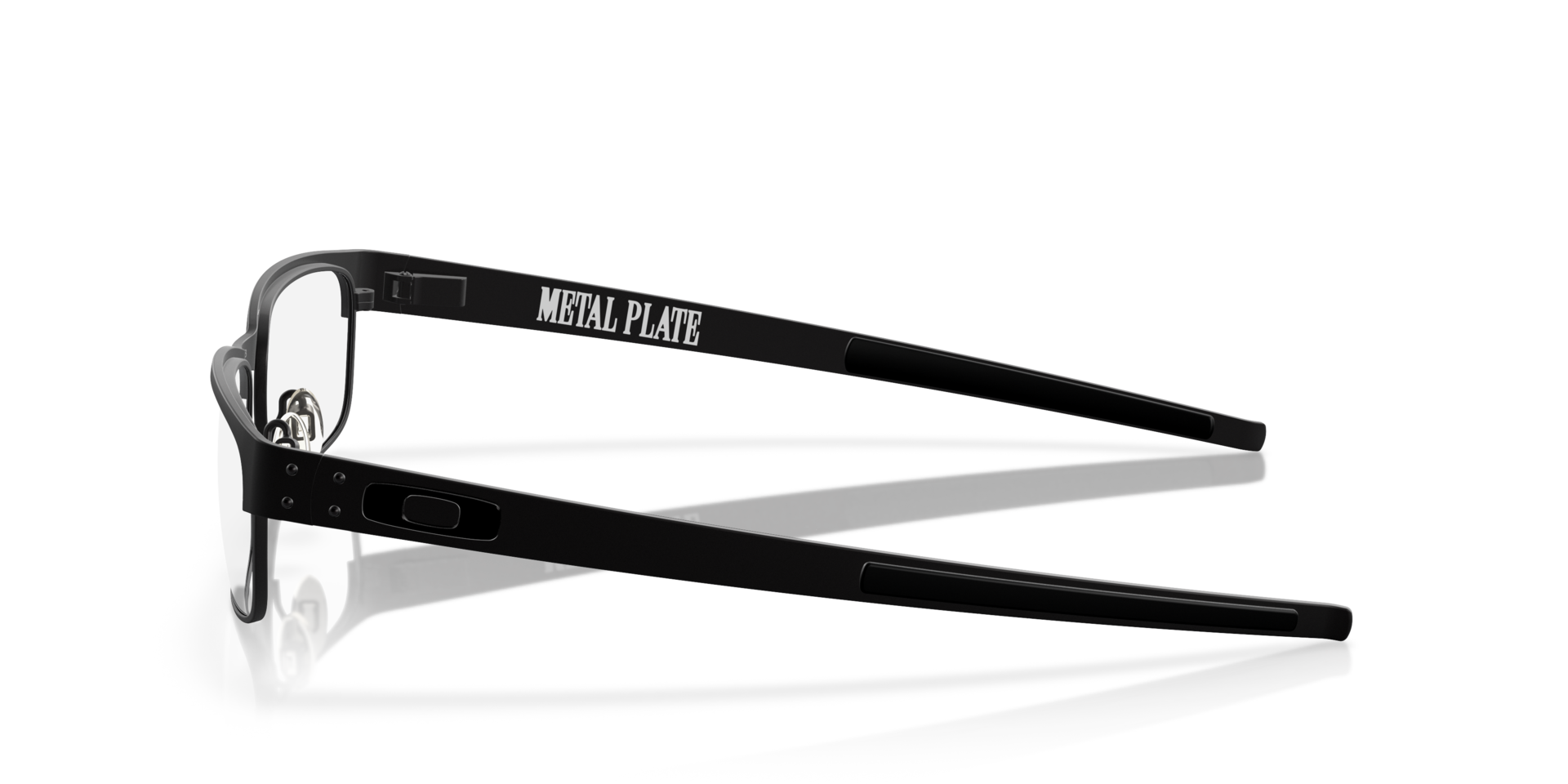 Metal Plate™ Matzwart TitaanEyeglass Frames van B24, Zijaanzicht