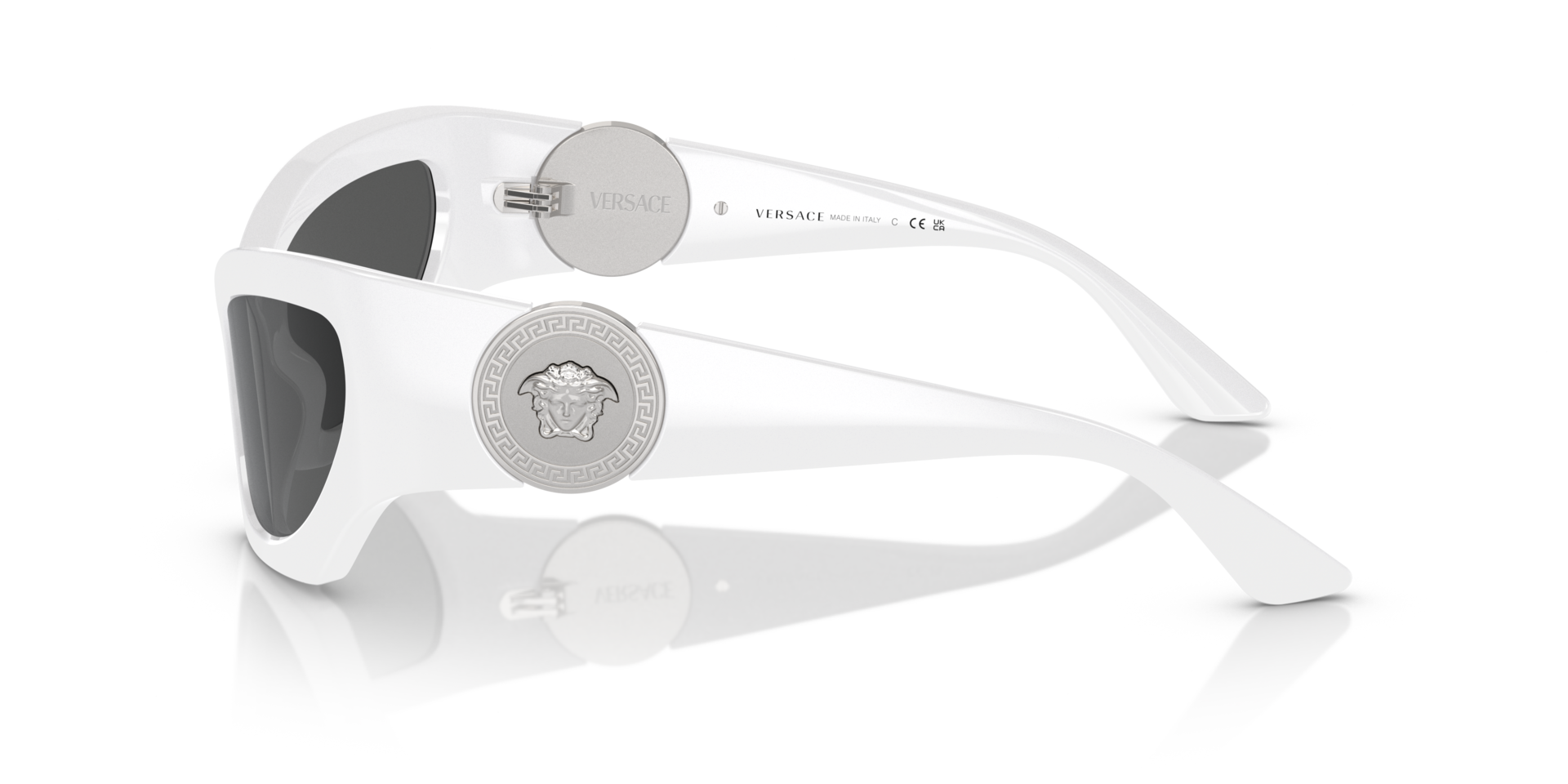 VE4450 Wit KunststofSunglass Frames van B24, Zijaanzicht
