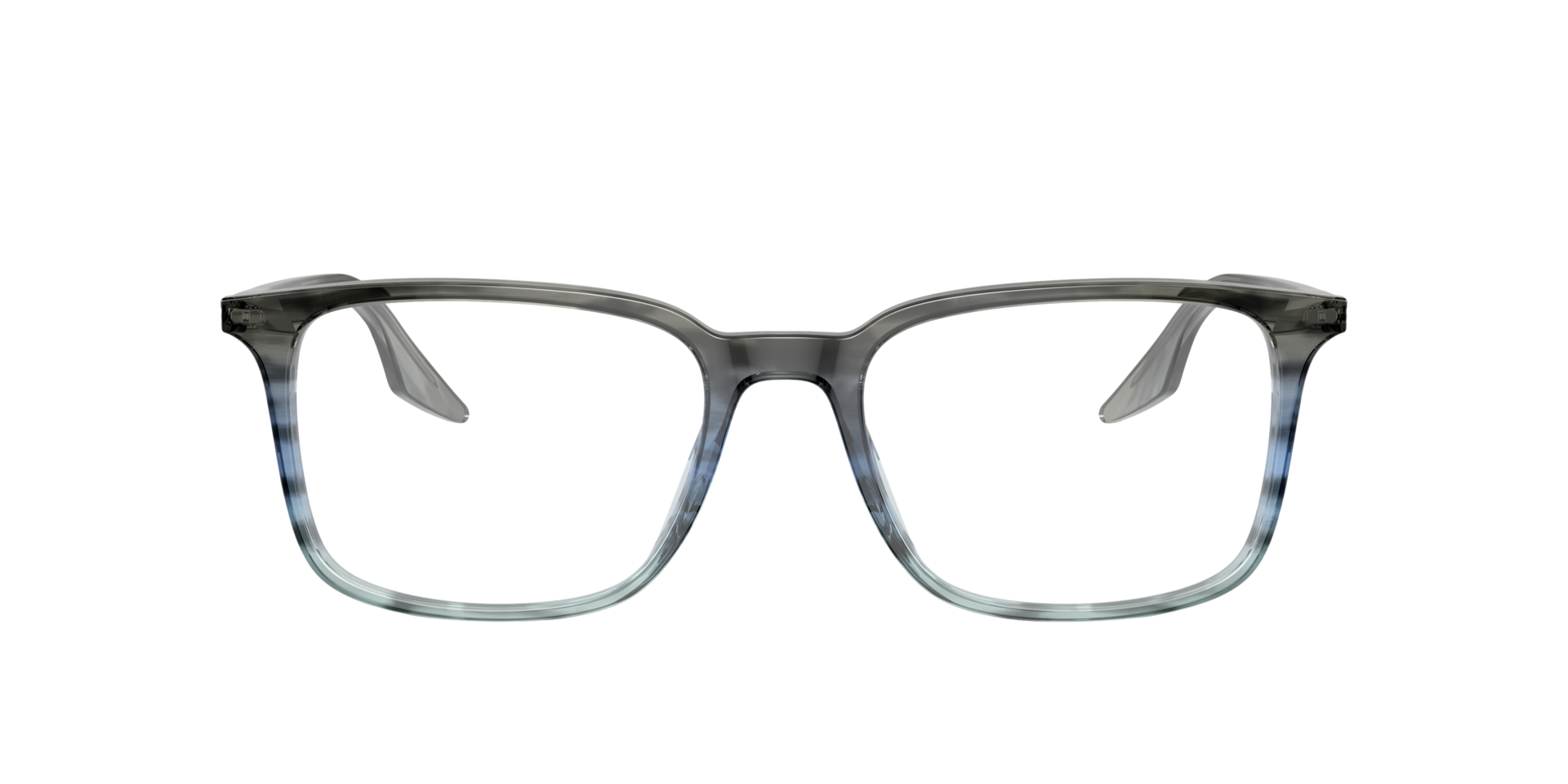 RB5421 Gestreept grijs en blauw AcetaatEyeglass Frames van B24, Vooraanzicht