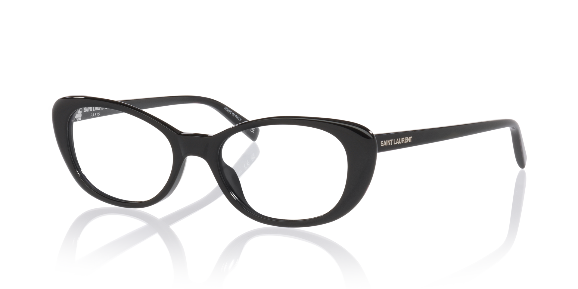SL822OPT Zwart AcetaatEyeglass Frames van B24, Hoekweergave
