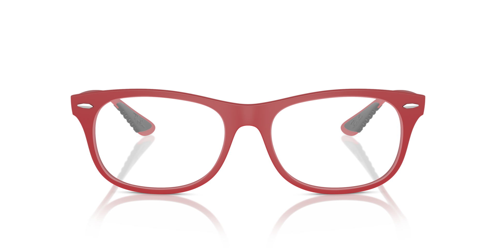 RB7307M Rood KunststofEyeglass Frames van B24, Vooraanzicht