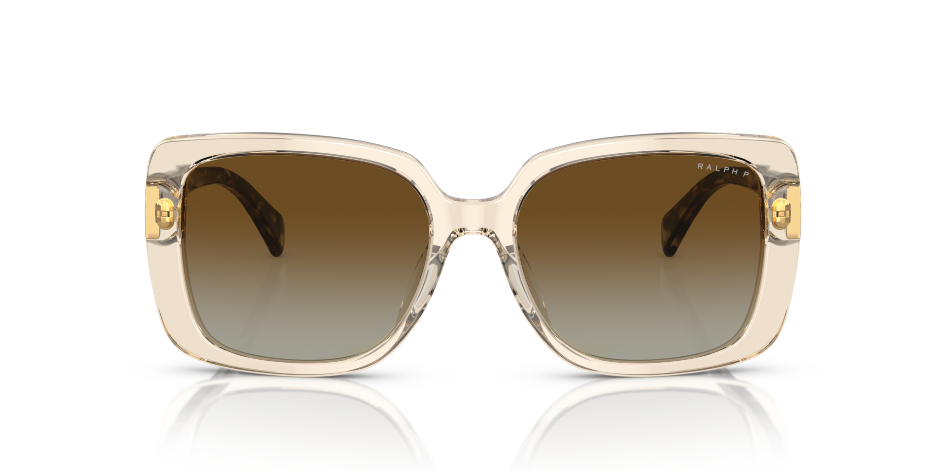 RA5298U Transparant lichtbruin AcetaatSunglass Frames van B24, Vooraanzicht