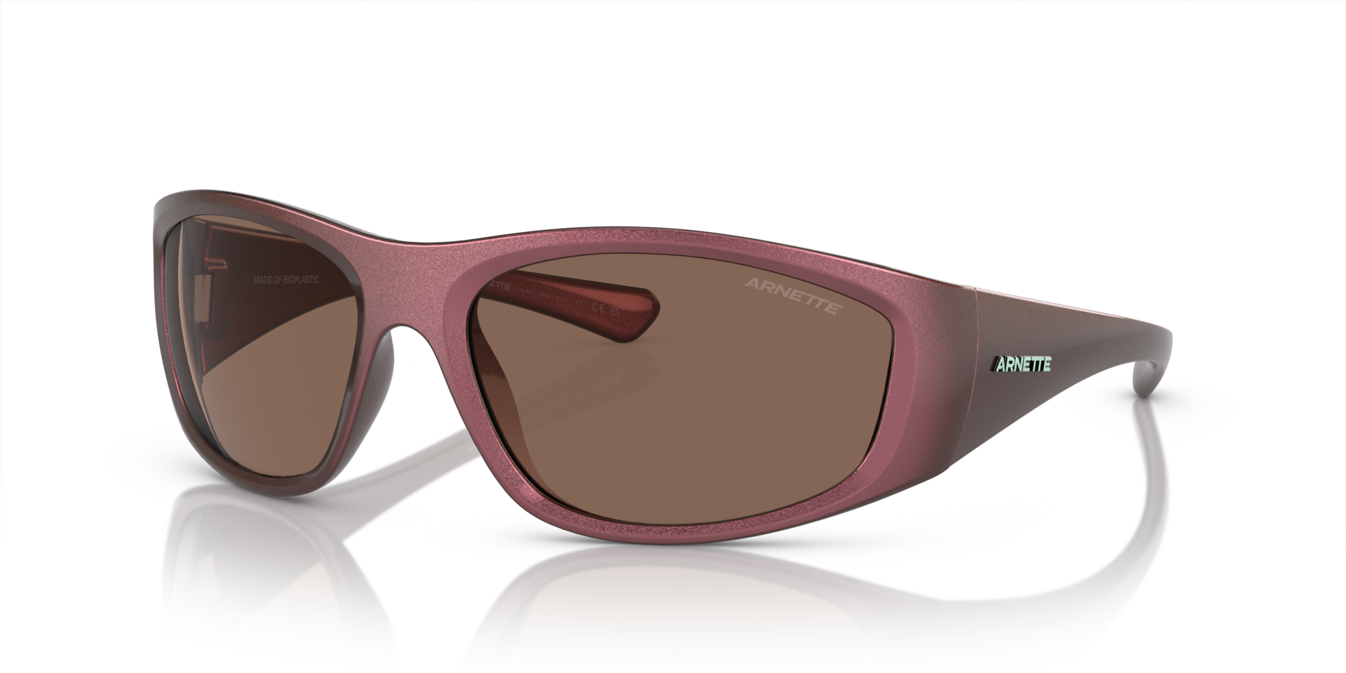 AN4331 Alumina Red KunststoffSunglass Frames von B24, Dreiviertelansicht