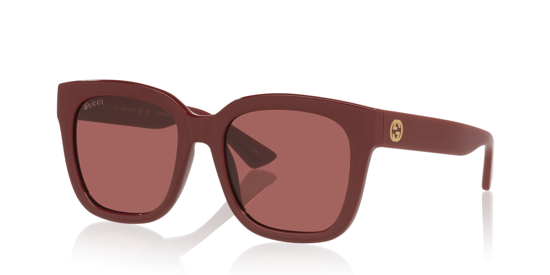 GG1338S Bordeaux KunststofSunglass Frames van B24, Hoekweergave