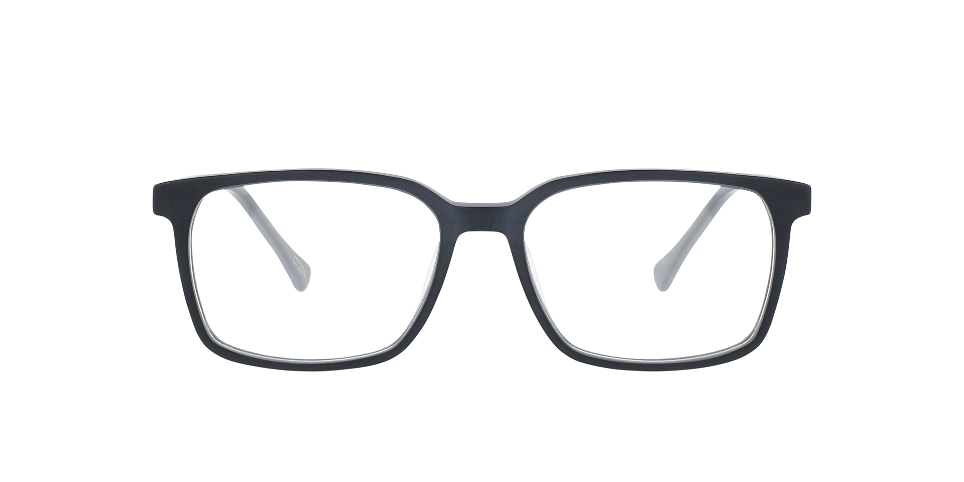 Mondrian Zwart AcetaatEyeglass Frames van B24, Vooraanzicht