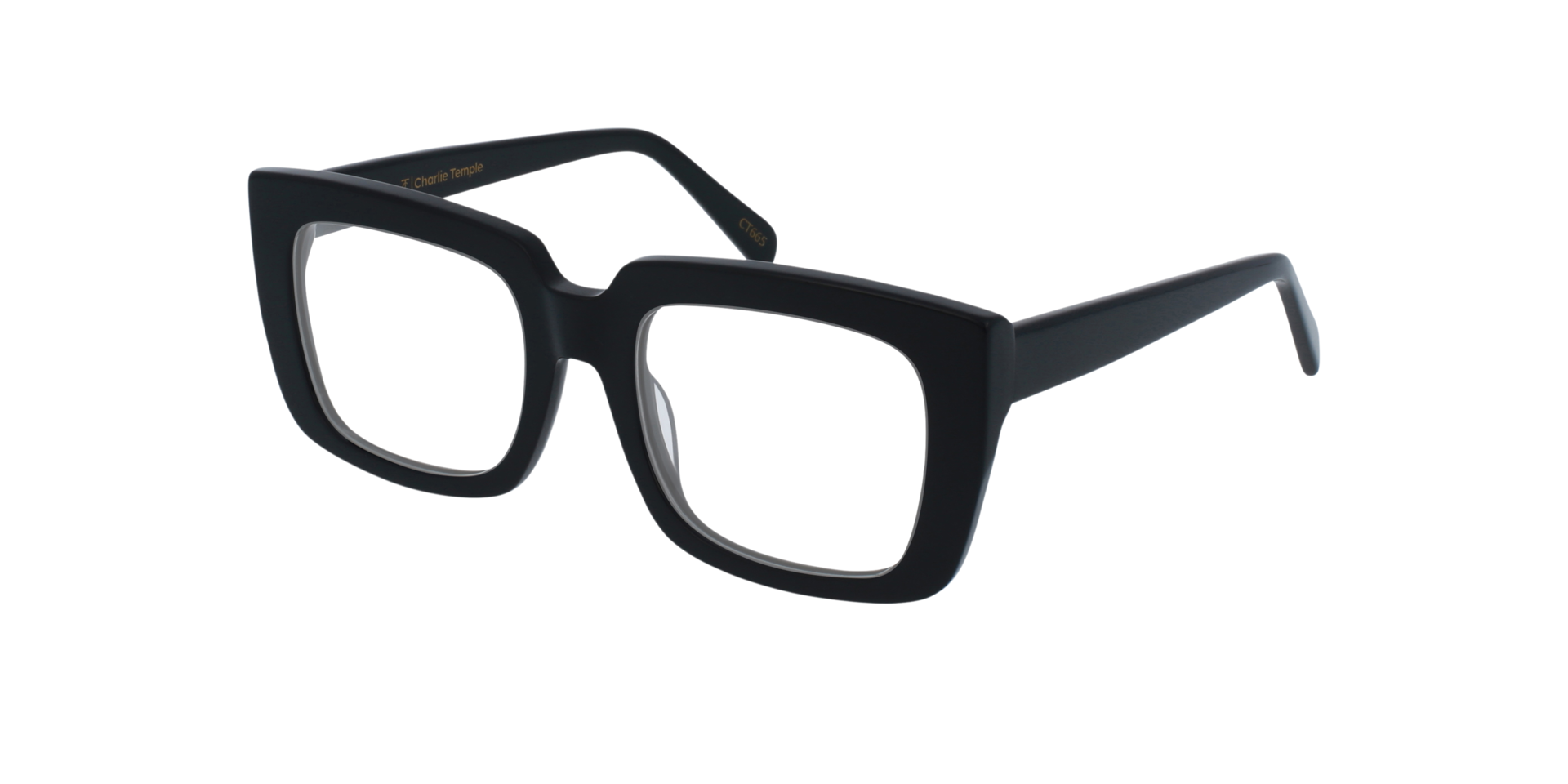 Laila Jet Black AcetatEyeglass Frames von B24, Dreiviertelansicht