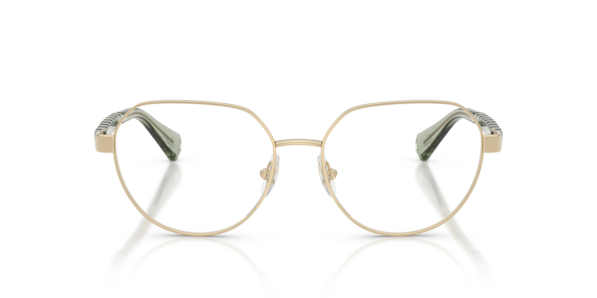 RA6065 Glanzend Lichtgoud MetaalEyeglass Frames van B24, Vooraanzicht