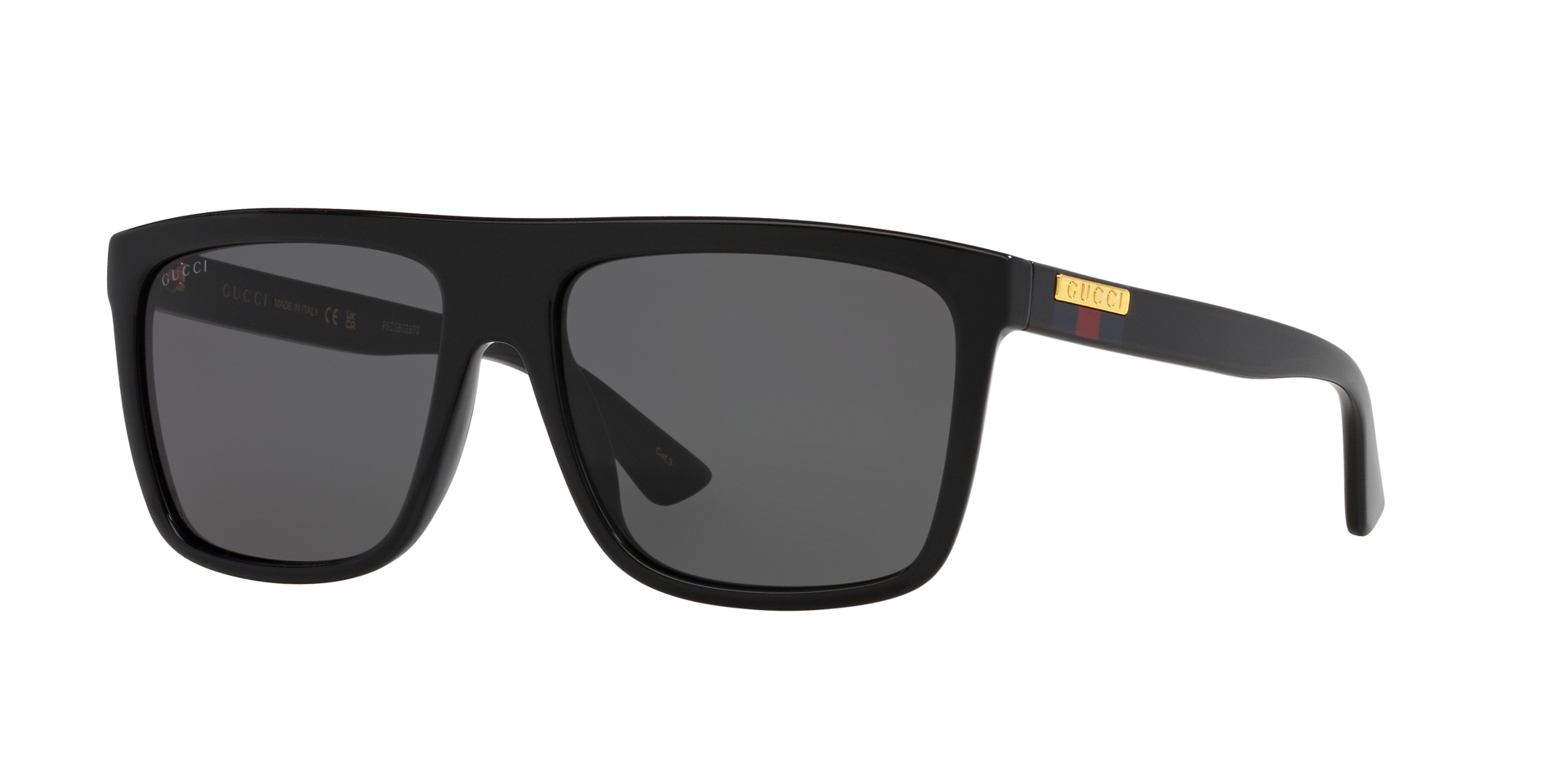 GG0748S Lichtgoud KunststofSunglass Frames van B24, Hoekweergave